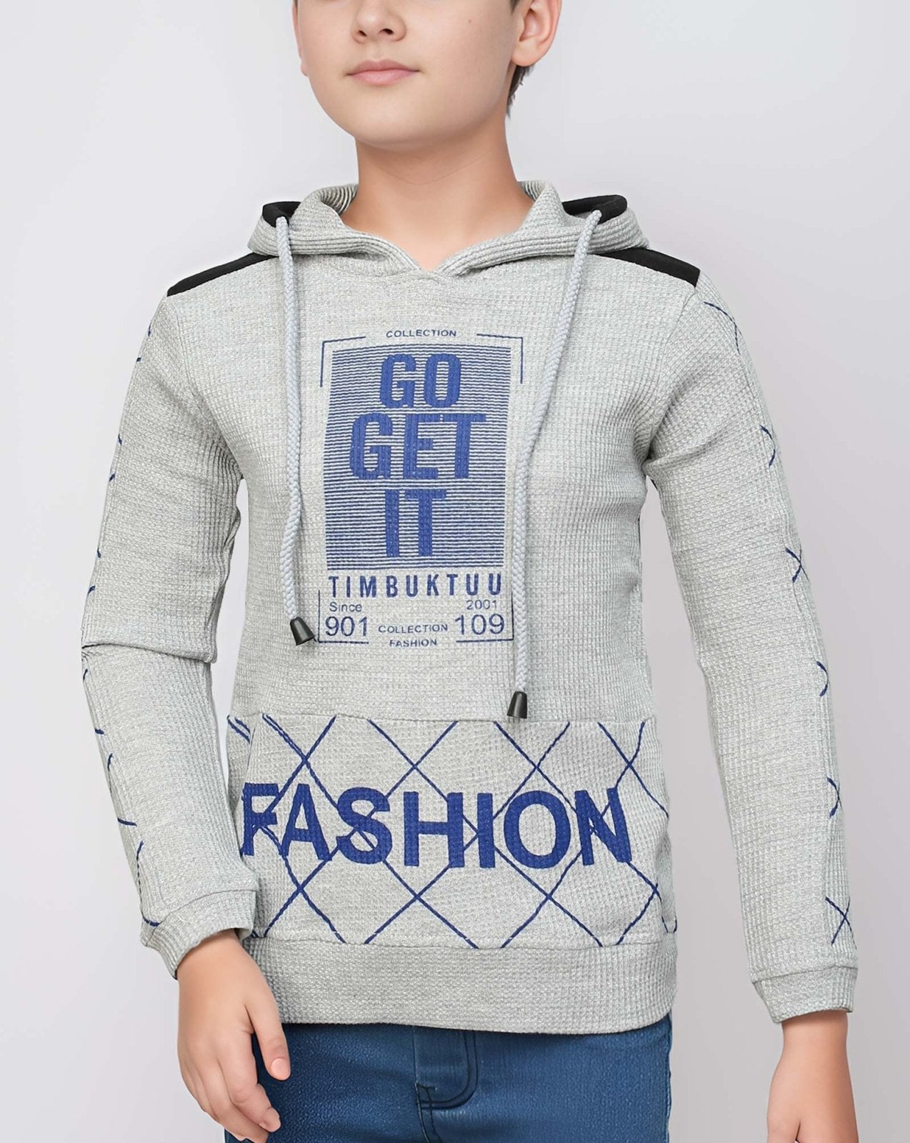 BOYS PRINTED HOODIE - Polkadots - 12320PD - 206330 - BOYS PRINTED HOODIE