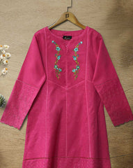 CHIKANKARI KURTI - Polkadots - 12810PD-217049 - CHIKANKARI KURTI