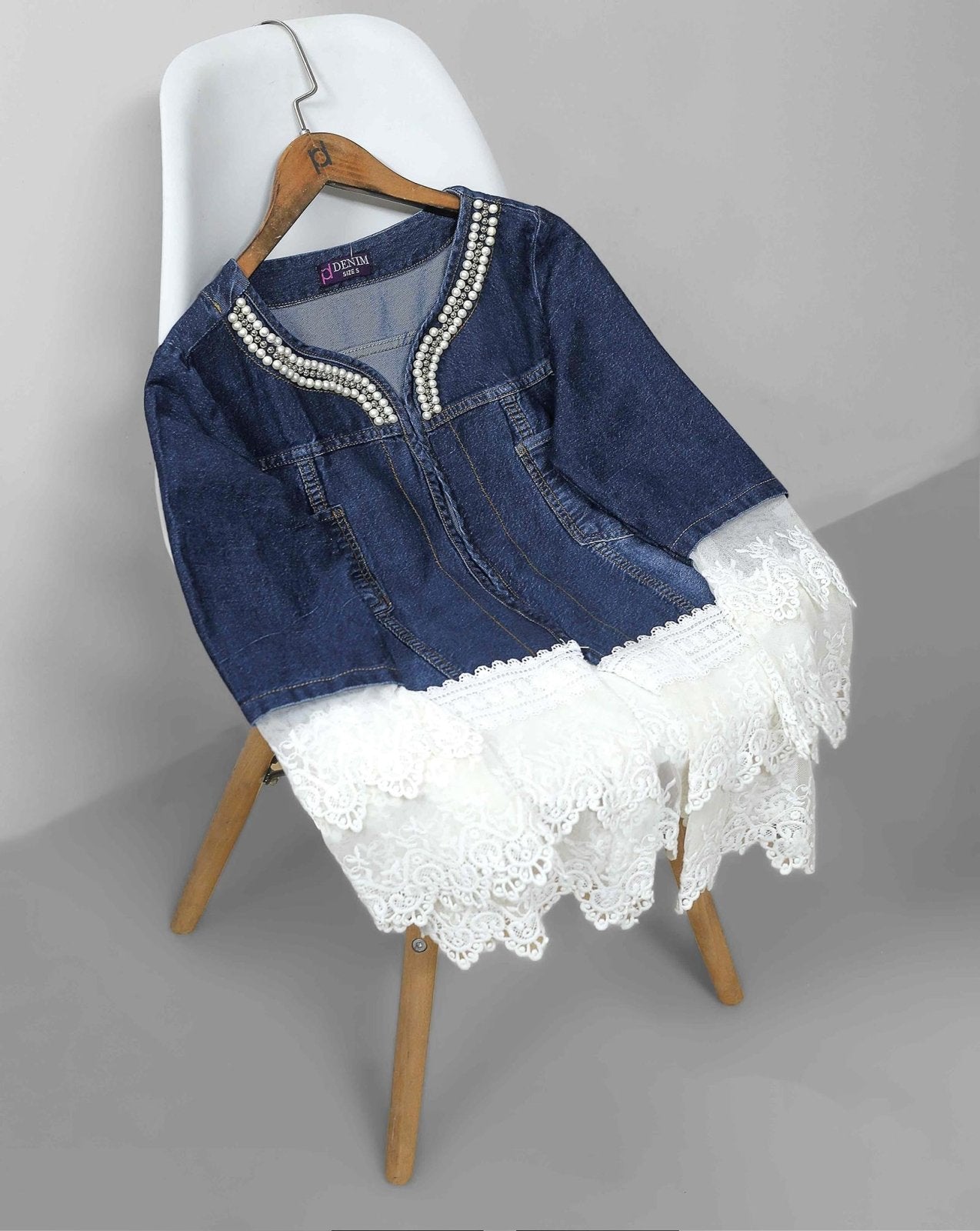 DENIM JACKET - Polkadots - 11560DZ - 070198 - DENIM JACKET