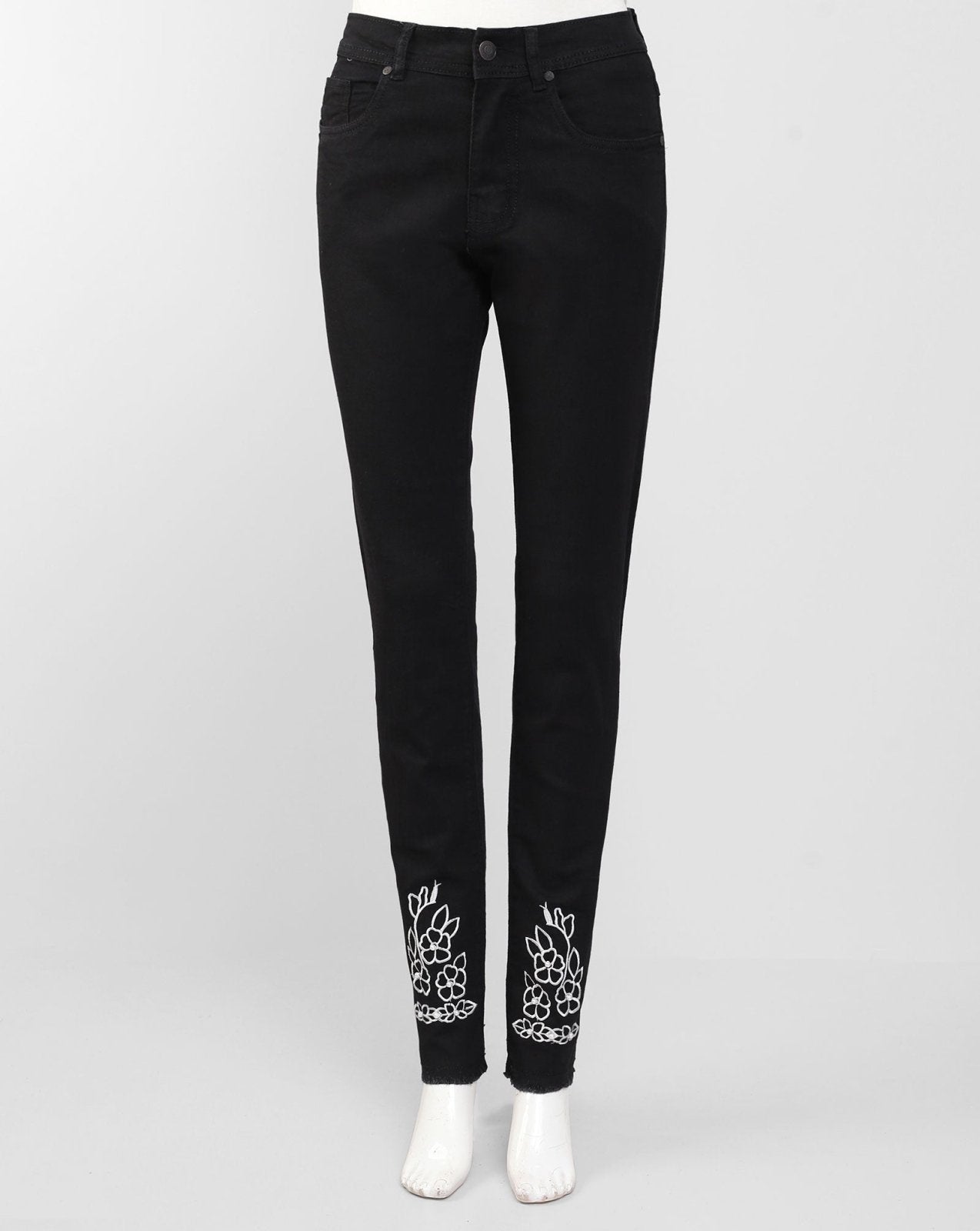 | EMBROIDERED JEANS | - Polkadots - 12926AB-201049 - | EMBROIDERED JEANS |