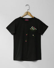 EMBROIDERED T SHIRT - Polkadots - 13630HG - 216591 - EMBROIDERED T SHIRT