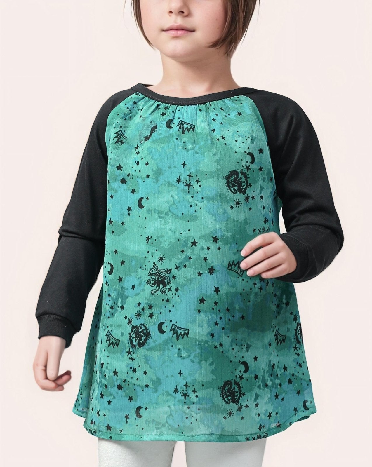 | GIRLS COLOR BLOCKING TOP | - Polkadots - 13374PD-211693 - | GIRLS COLOR BLOCKING TOP |