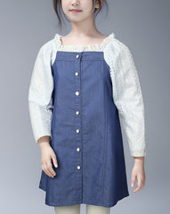 GIRLS DENIM TOP - Polkadots - 13782MN - 218262 - GIRLS DENIM TOP