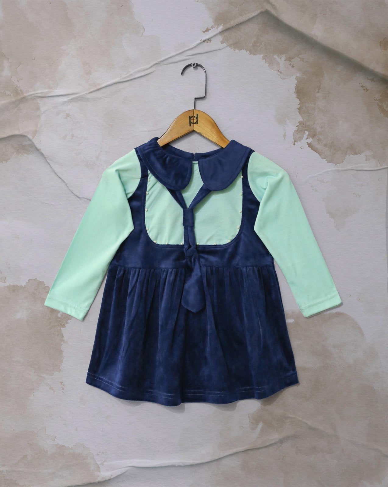 GIRLS DUNGAREE STYLE TOP - Polkadots - 13893HG - 220495 - GIRLS DUNGAREE STYLE TOP