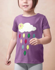 GIRLS EMBROIDERED T-SHIRT - Polkadots - 11008HG-058910 - GIRLS EMBROIDERED T-SHIRT