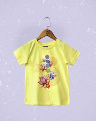 GIRLS PRINTED T-SHIRT - Polkadots - 11394HG-066785 - GIRLS PRINTED T-SHIRT