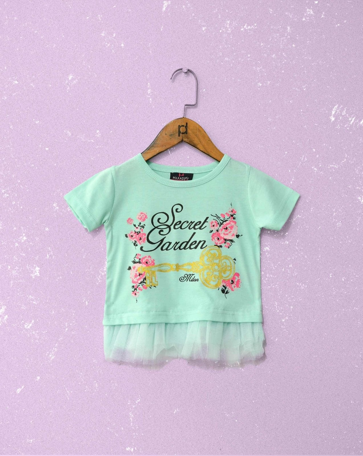 GIRLS PRINTED T-SHIRT - Polkadots - 11951PD-078583 - GIRLS PRINTED T-SHIRT