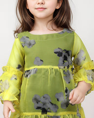 GIRLS TIERED DRESS - Polkadots - 13539PD - 214692 - GIRLS TIERED DRESS