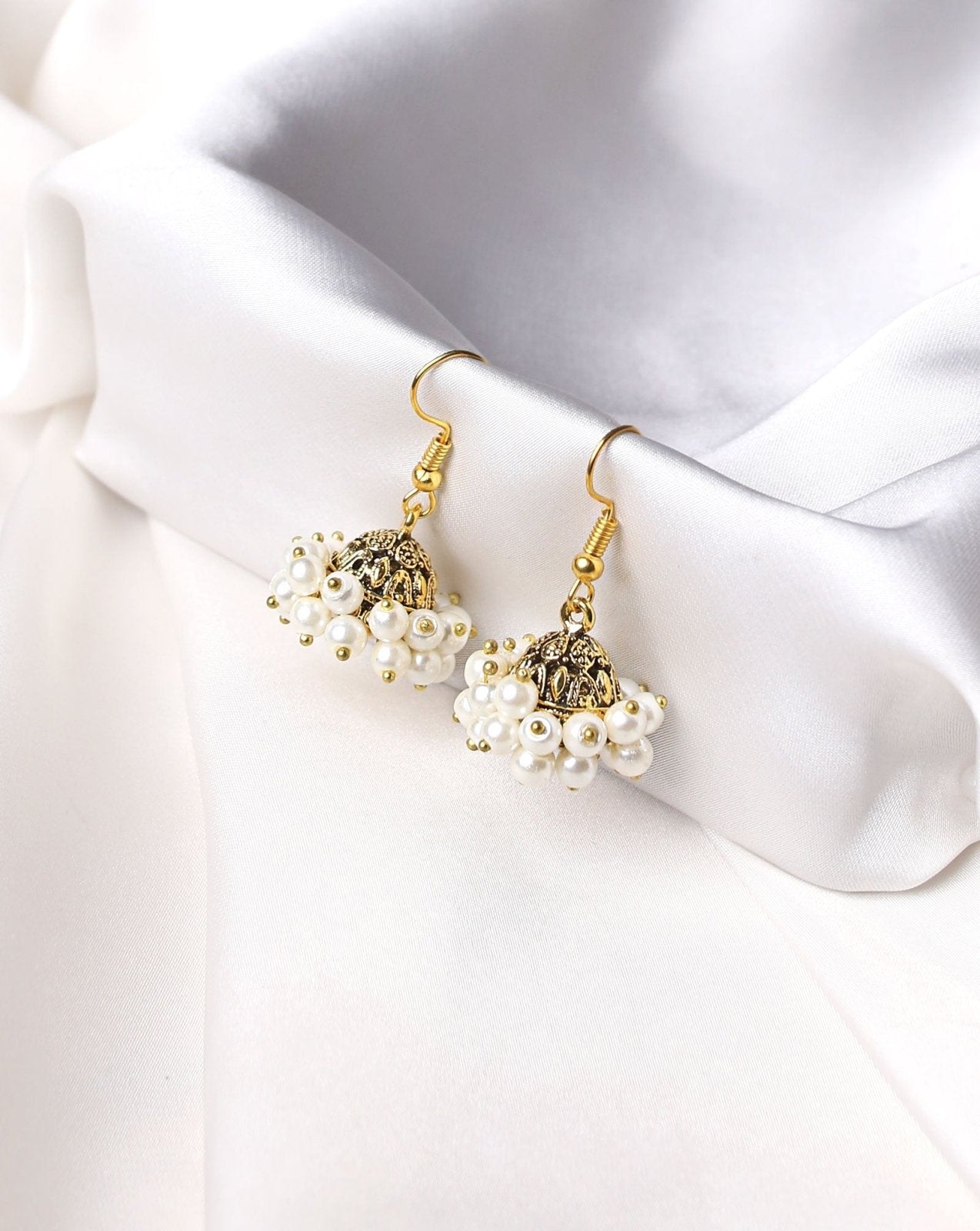 JHUMKA EARINGS - Polkadots - 14190NJ - 224197 - JHUMKA EARINGS