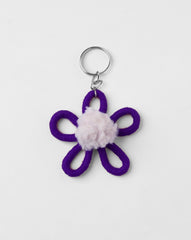 | MACRAME FLOWER KEYCHAIN | - Polkadots - 13519RF-214455 - | MACRAME FLOWER KEYCHAIN |