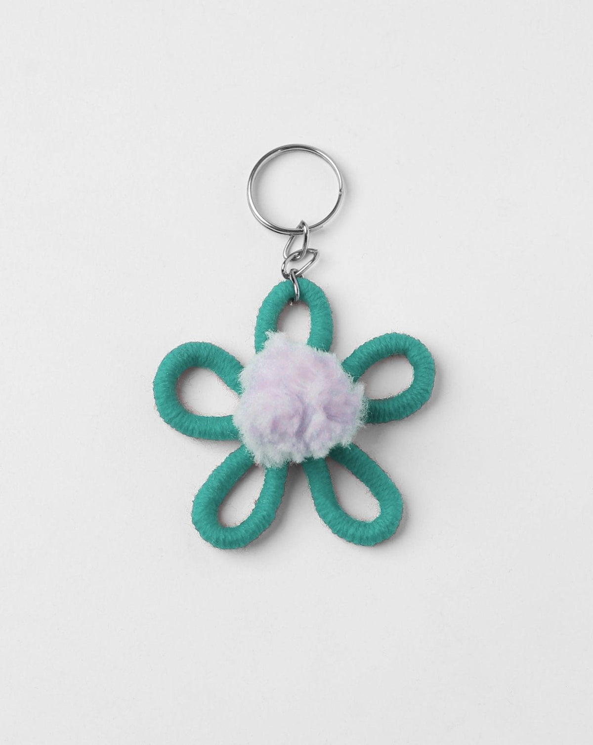 | MACRAME FLOWER KEYCHAIN | - Polkadots - 13519RF-214454 - | MACRAME FLOWER KEYCHAIN |