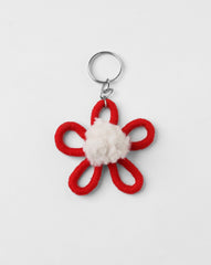 | MACRAME FLOWER KEYCHAIN | - Polkadots - 13519RF-214456 - | MACRAME FLOWER KEYCHAIN |