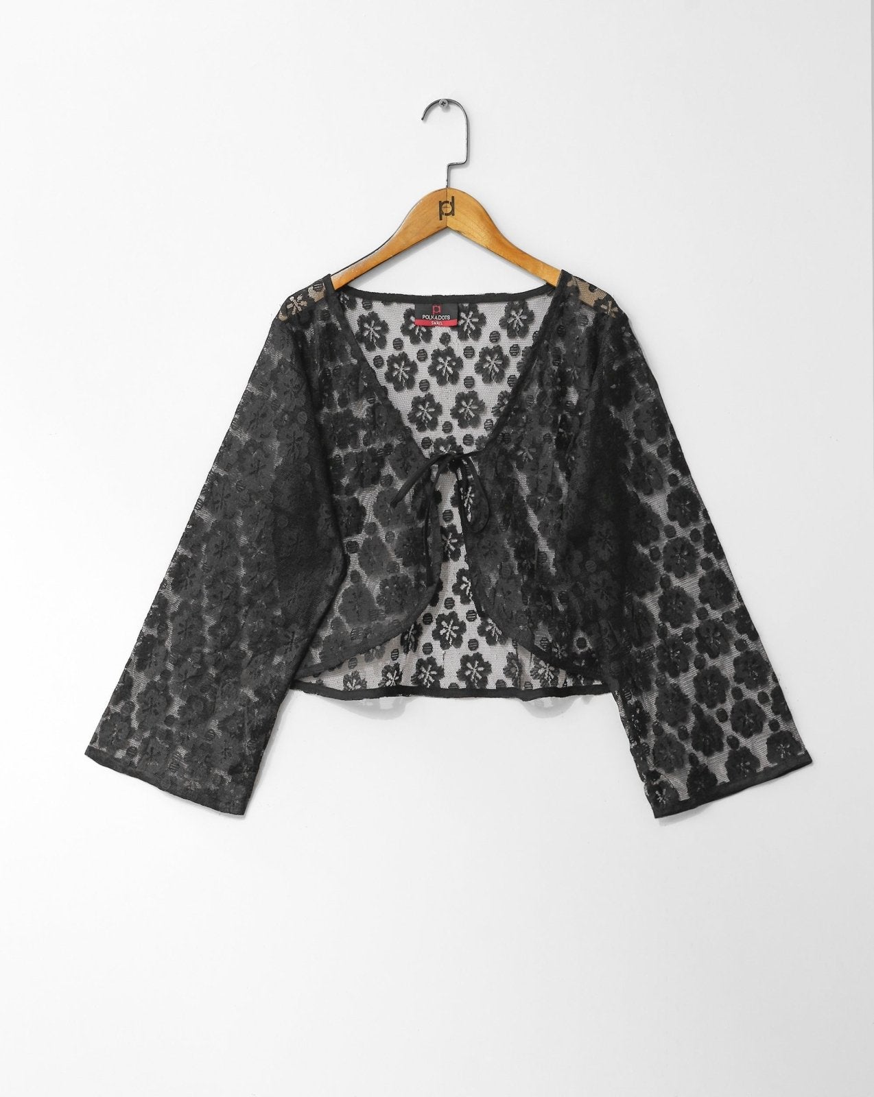 NET BOLERO JACKET - Polkadots - 13521AY-214550 - NET BOLERO JACKET