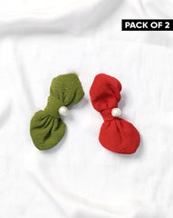 | PACK OF 2 SCRUNCHIE BARRETTE PIN | - Polkadots - 12838RFPack1-215695 - | PACK OF 2 SCRUNCHIE BARRETTE PIN |