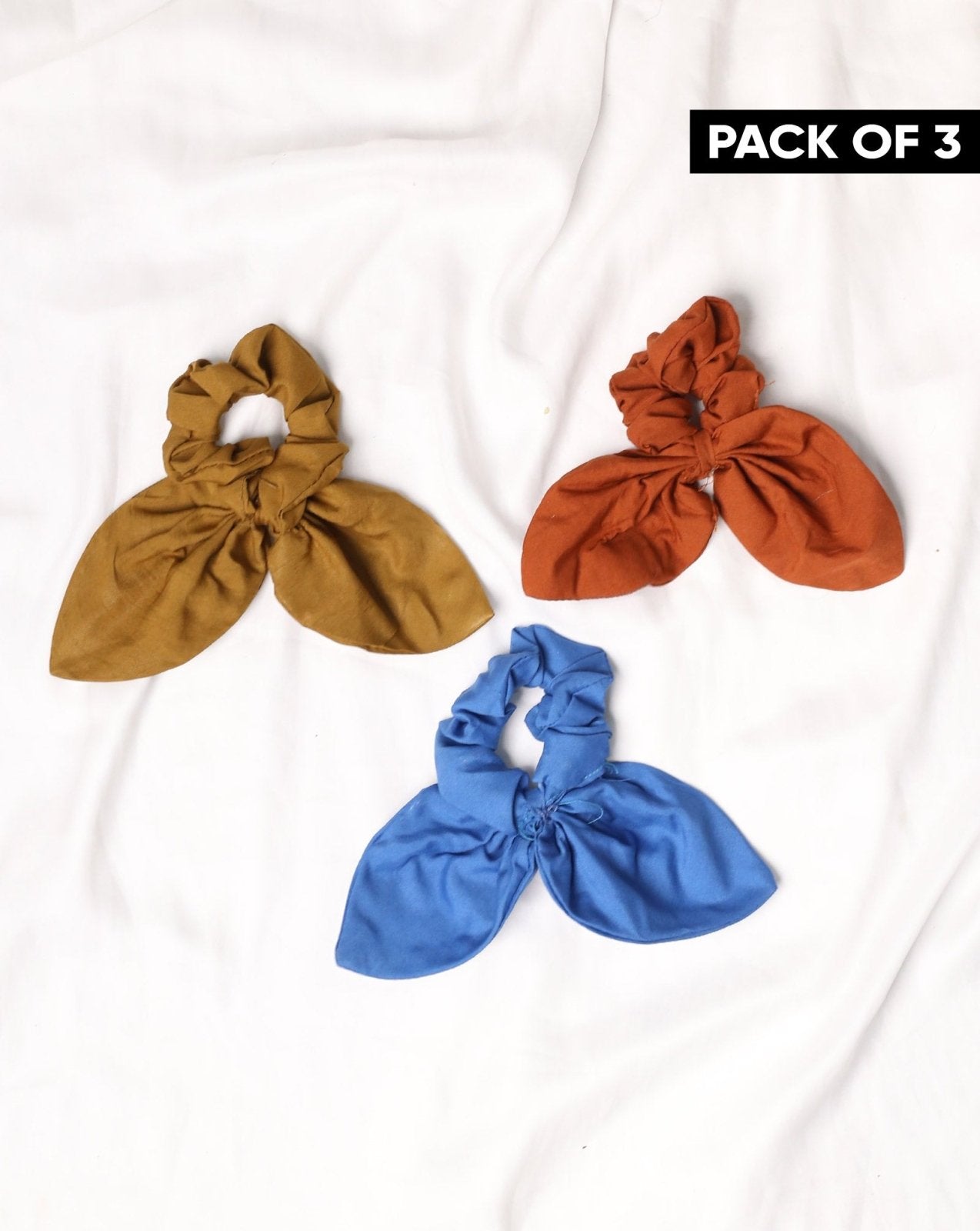 | PACK OF 3 PLAIN SCRUNCHIES | - Polkadots - 12658RFPack1-215676 - | PACK OF 3 PLAIN SCRUNCHIES |