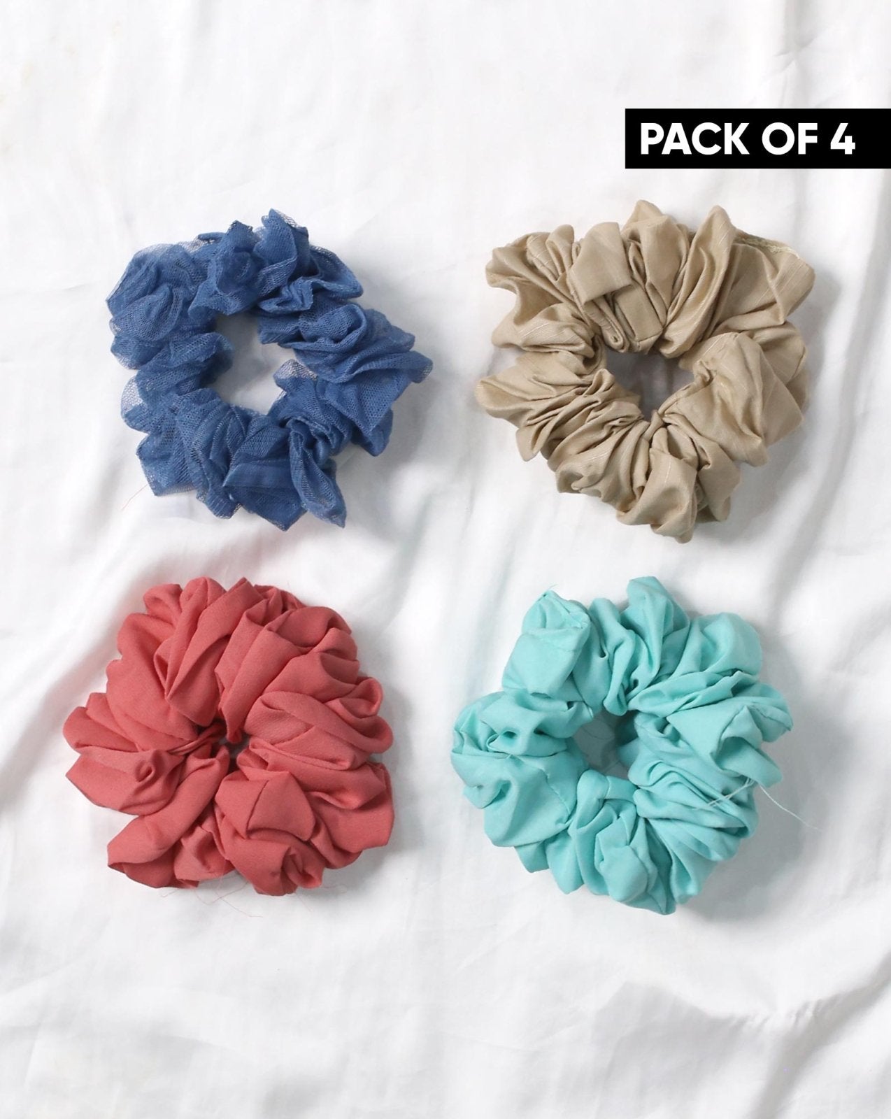 | PACK OF 4 PRINTED SCRUNCHIES | - Polkadots - 12625RFPACK8-213208 - | PACK OF 4 PRINTED SCRUNCHIES |