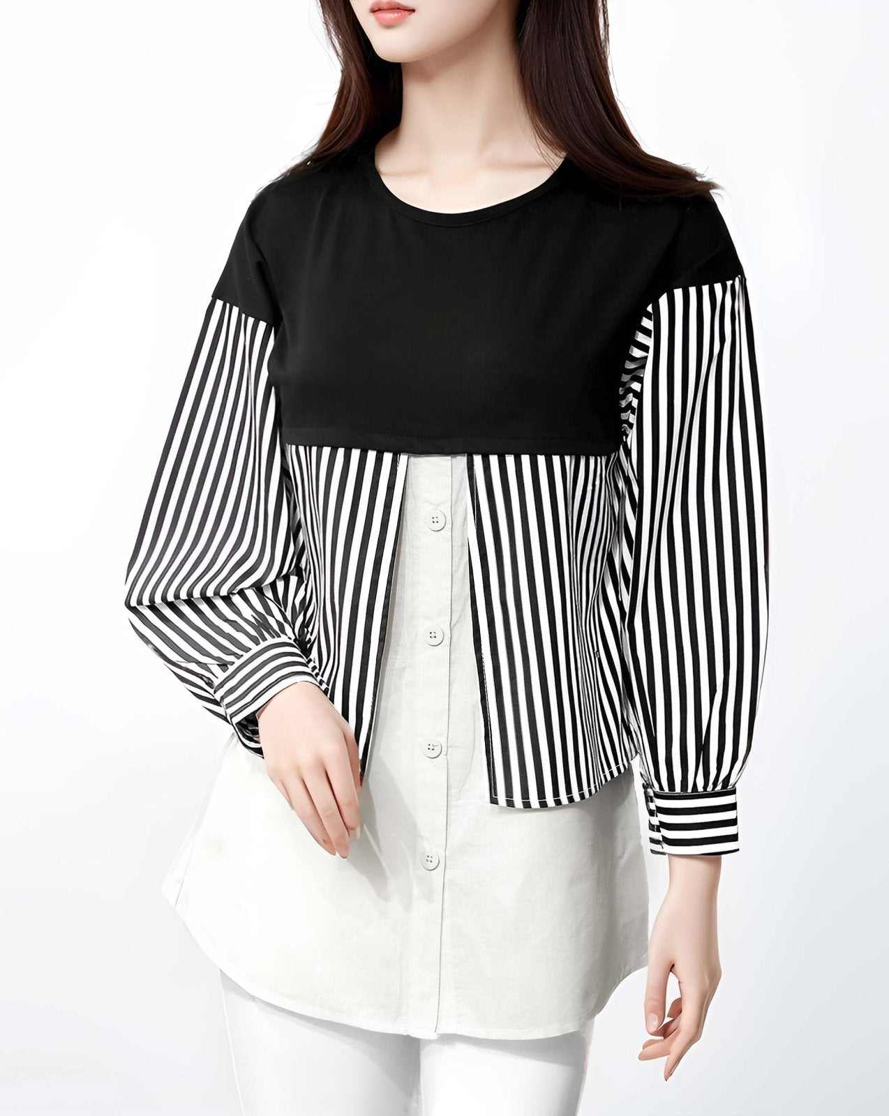 STRIPE TOP - Polkadots - 12983HG-a1 - STRIPE TOP