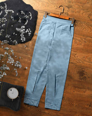 DENIM STRAIGHT PANTS - Polkadots - 11462MN-068422 - DENIM STRAIGHT PANTS