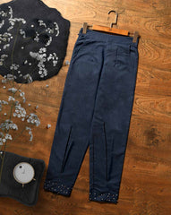 DENIM STRAIGHT PANTS - Polkadots - 11462MN-072320 - DENIM STRAIGHT PANTS