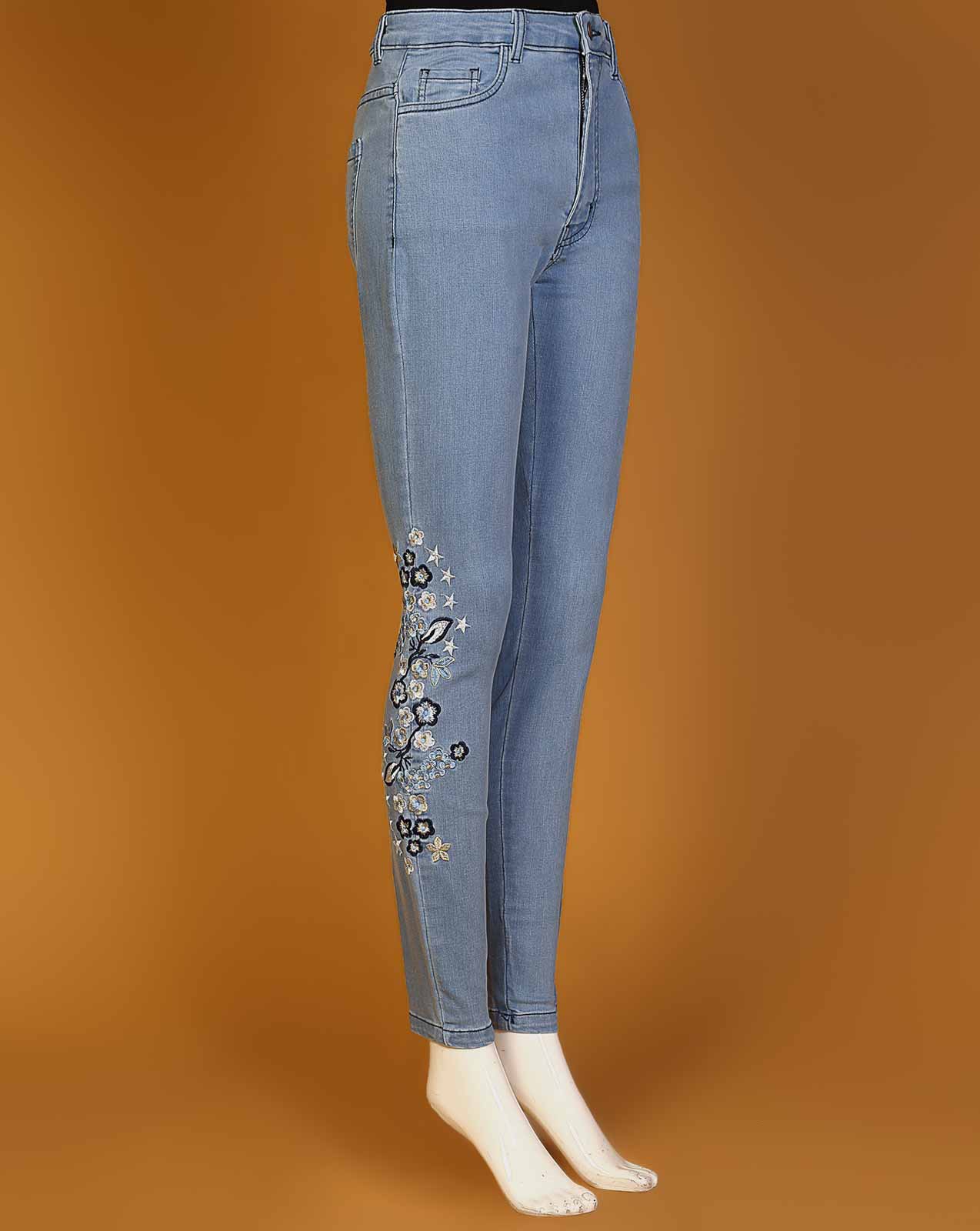 EMBROIDERED JEANS - Polkadots - 11756ZJ-074391 - EMBROIDERED JEANS