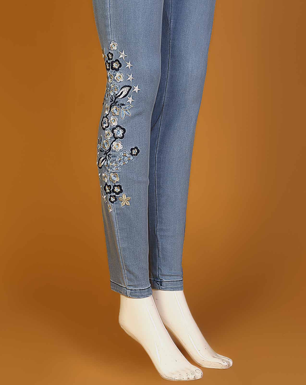 EMBROIDERED JEANS - Polkadots - 11756ZJ-074391 - EMBROIDERED JEANS