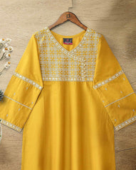 EMBROIDERED KURTI - Polkadots - 11955AMY-078746 - EMBROIDERED KURTI