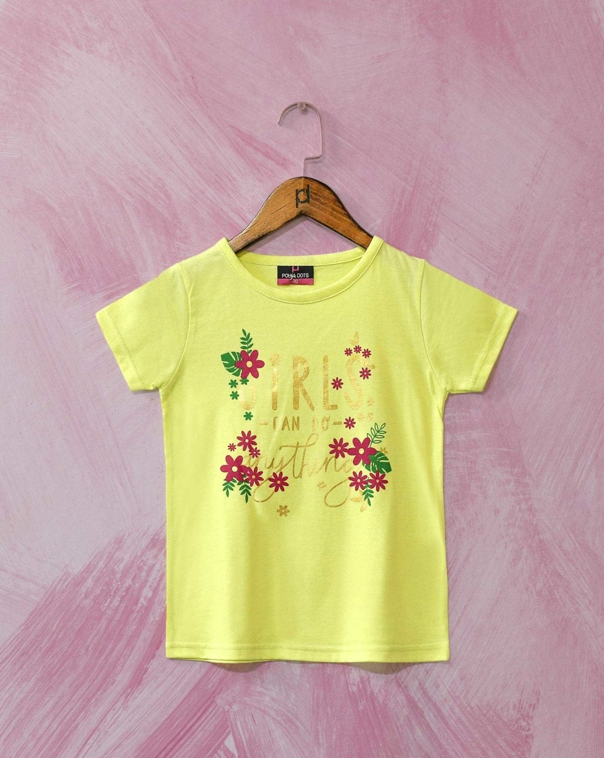 GIRLS PRINTED T-SHIRT - Polkadots - 11946PD-078551 - GIRLS PRINTED T-SHIRT