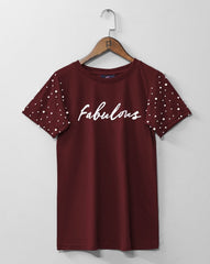 PRINTED T SHIRT - Polkadots - 10865PD-197321 - PRINTED T SHIRT