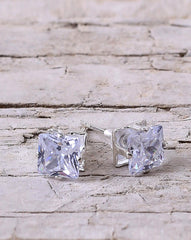 SQUARE STUDS EARINGS - Polkadots - 13337NJ-210407 - SQUARE STUDS EARINGS