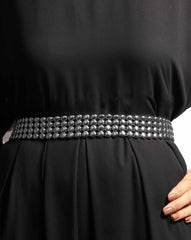 WOMEN METAL WAIST BELT - Polkadots - 13343NJ-210620 - WOMEN METAL WAIST BELT